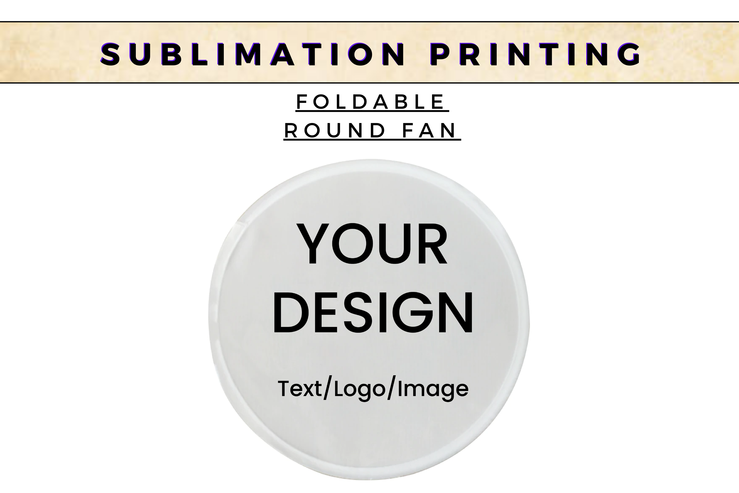 Foldable Round Fan Sublimation Printing